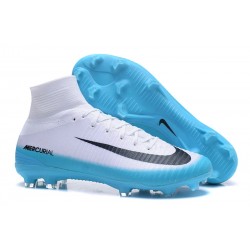 Nike Mercurial Superfly 5 FG Firm Ground Boots - White Blue