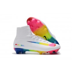 Nike Mercurial Superfly 5 FG Firm Ground Boots - White Colorful