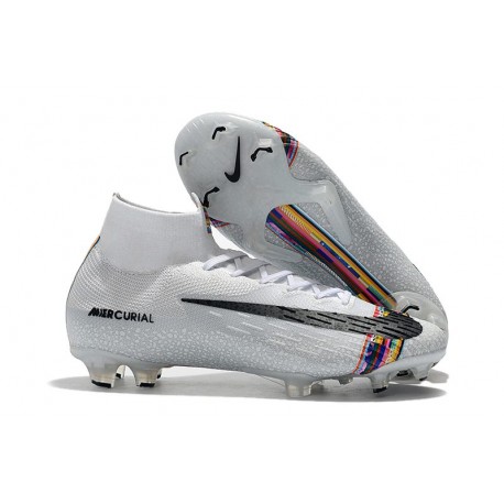 Nike Mercurial Superfly VI Elite FG Football Boots -Silver Black