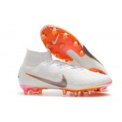 Nike Mercurial Superfly VI Elite AG-Pro Cleats White Orange