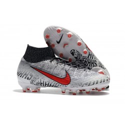 Neymar Nike Mercurial Superfly VI Elite AG-Pro Cleats White Red Black