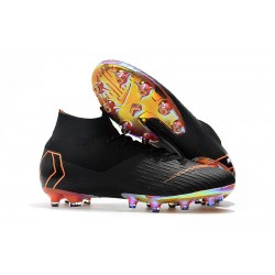 Nike Mercurial Superfly VI Elite AG-Pro Cleats Black Orange