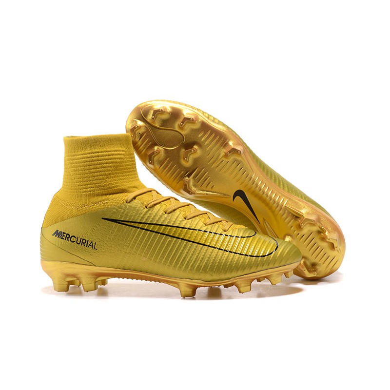 cr7 boots gold