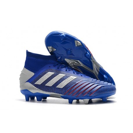 New adidas Predator 19.1 FG Firm Ground Boots - Blue Silver