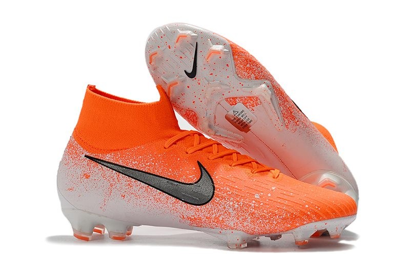 nike football boots orange and white