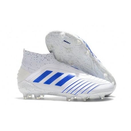 New adidas Predator 19+ FG Soccer Boots - Virtuso White Blue