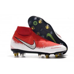 Nike Phantom Vision Elite DF SG-PRO Anti-Clog Red White Silver