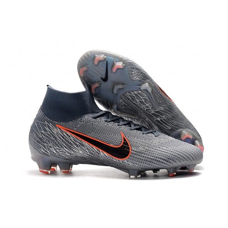 Nike Mercurial Superfly VI Elite FG Football Boots - Wolf Grey Black