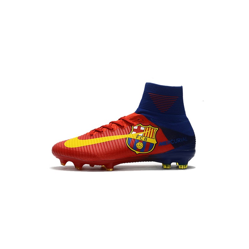 Nike Mercurial Superfly V FG Dynamic Fit Cleat - Barcelona Red