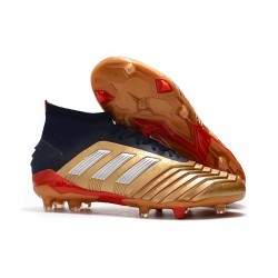 New adidas Predator 19.1 FG Firm Ground Boots - Gold Red Silver