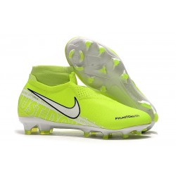 Nike 2019 Phantom Vision Elite DF FG Soccer Cleat Volt White