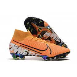 Nike Mercurial Superfly 7 Elite FG Mens Cleats - Orange White Black