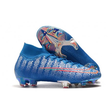 Nike Mercurial Superfly 7 Elite FG Mens Cleats - Blue Red