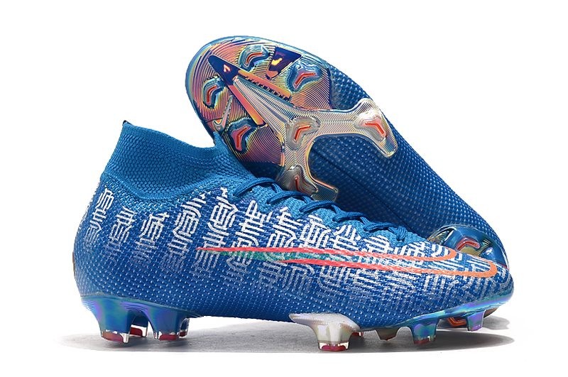 blue and red football cleats