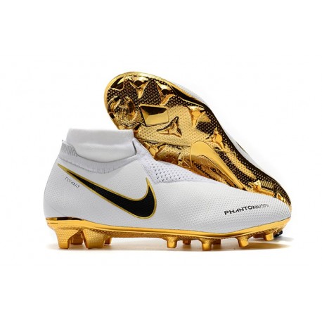 Nike Phantom Vision Elite DF FG Firm Ground Soccer Cleat White Gold