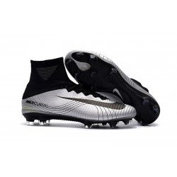 Nike Mercurial Superfly V FG Dynamic Fit Cleat - Silver Black