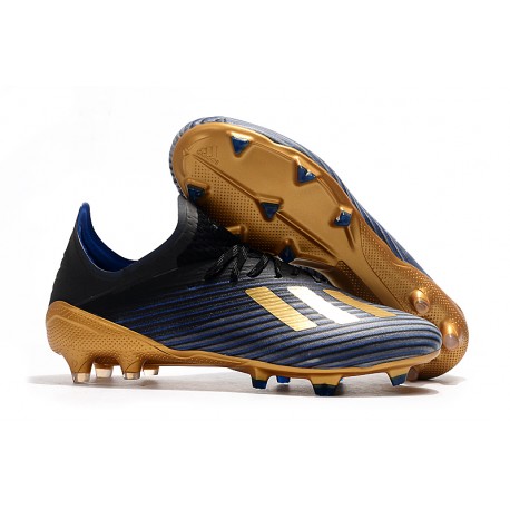 adidas X 19.1 FG Firm Ground Soccer Cleats Core Black Blue Gold