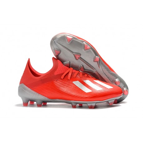 adidas X 19.1 FG Firm Ground Soccer Cleats Crimson Silver