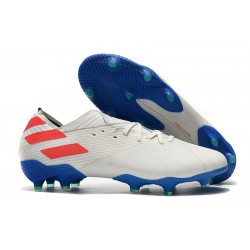 adidas Nemeziz 19.1 FG News Soccer Boots - White Red Blue