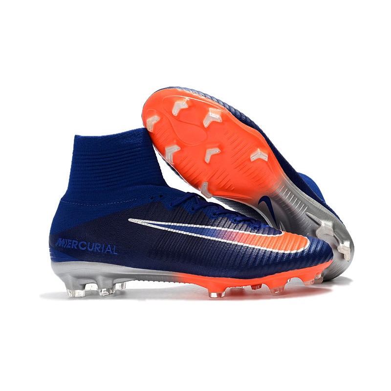 Nike Mercurial Superfly V FG Dynamic Fit Cleat - Blue Orange