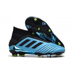 New adidas Predator 19+ FG Soccer Boots - Bright Cyan Black