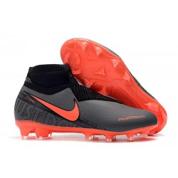 Nike 2019 Phantom Vision Elite DF FG Soccer Cleat Black Crimson