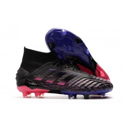 adidas Predator 19+ FG Firm Ground Shoes Black Pink Blue