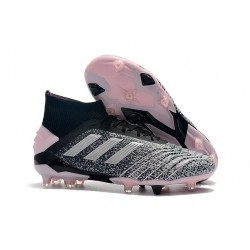 adidas Predator 19+ FG Firm Ground Shoes Black Grey Pink