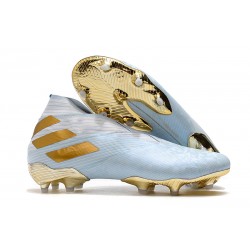 adidas Nemeziz 19+ FG Soccer Cleat Bold Aqua Gold