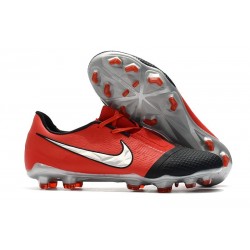 Nike Phantom VNM Elite FG Cleat -Laser Crimson Metallic Silver Black