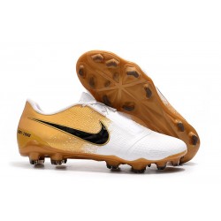 Nike Phantom VNM Elite FG Cleat -Gold White Black