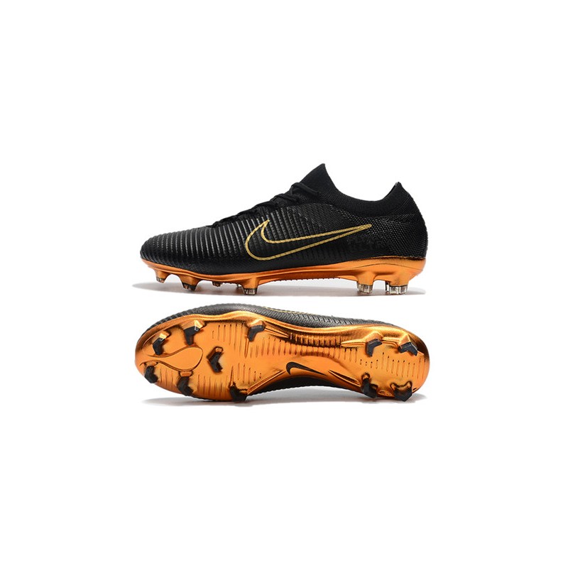 nike mercurial flyknit ultra black gold