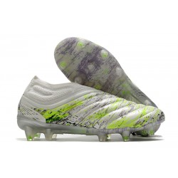 adidas Copa 20+ FG Leather FG Boots White Core Black Signal Green
