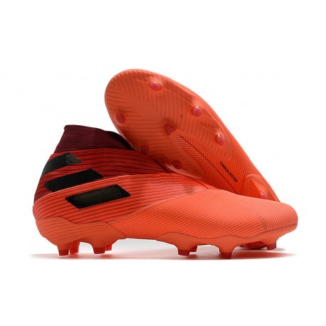 New adidas Nemeziz 19+ FG Shoes - Signal Coral Core Black Glory Red