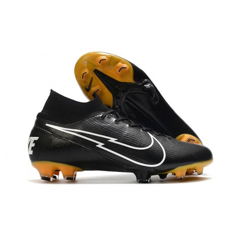 New Nike Mercurial Superfly VII Elite FG Leather Black White