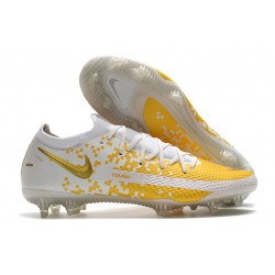 New Nike Phantom GT Elite FG Boots White Gold