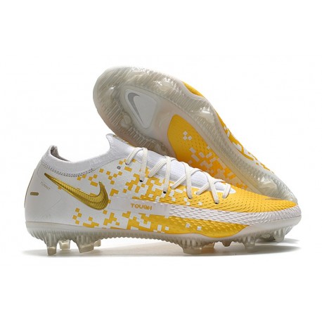 New Nike Phantom GT Elite FG Boots White Gold