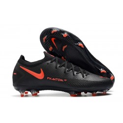 New Nike Phantom GT Elite FG Boots Black Dark Smoke Grey Chile Red