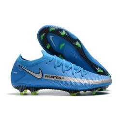 Nike Phantom GT Elite FG Firm-Ground Cleat Blue Silver