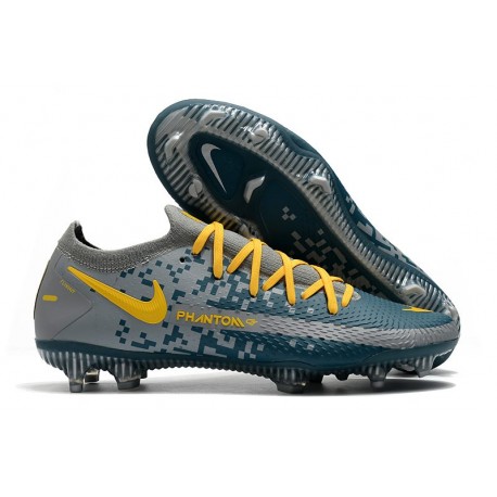 Nike Phantom GT Elite FG Firm-Ground Cleat Navy Gray Yellow