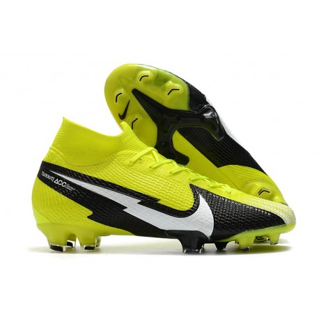 Nike Mercurial Superfly VII Elite DF FG Yellow Black White