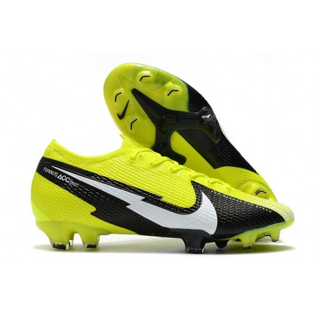 Nike 2021 Mercurial Vapor 13 Elite FG Volt Black White