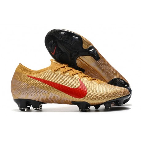 Nike 2021 Mercurial Vapor 13 Elite FG Gold Red