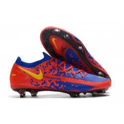 Nike Phantom GT Elite FG Firm-Ground Cleat Crimson Blue Yellow