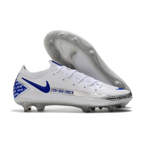 Nike Phantom GT Elite FG Firm-Ground Cleat White Blue