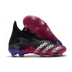 adidas Predator Freak + FG Firm Ground Core Black White Shock Pink