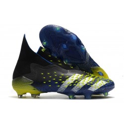 adidas Predator Freak + FG Firm Ground Core Black White Solar Yellow