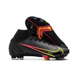 Nike Mercurial Superfly VIII Elite FG Cleats Black Cyber Off Noir