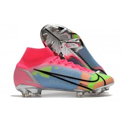 Nike Mercurial Superfly VIII Elite FG Cleats Pink Blast Blue Green