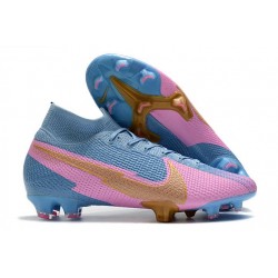 Nike Mercurial Superfly V FG Soccer Cleats - Blue Pink